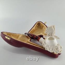 Hunting eagle meerschaum pipe handcarved block meerschaum by CPW #847