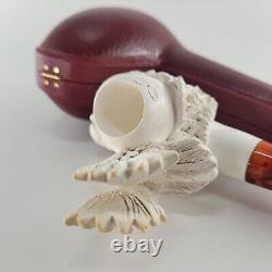 Hunting eagle meerschaum pipe handcarved block meerschaum by CPW #847