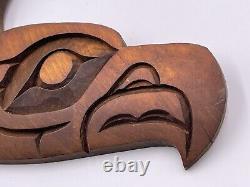 Ike Charlie Hand Carved Orca Raven Eagle Wall Hanging Carving Native Nootka