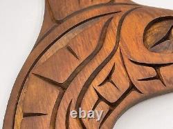 Ike Charlie Hand Carved Orca Raven Eagle Wall Hanging Carving Native Nootka