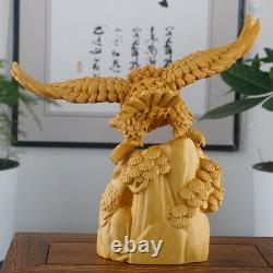 JM007 16 x 7.5 x16 Hand Carved Boxwood Carving Stunning Eagle