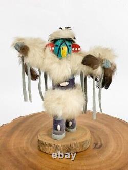 Kachina Eagle Collectible Hand Carved 10 Tall Navajo by F Charlie Native Vtg