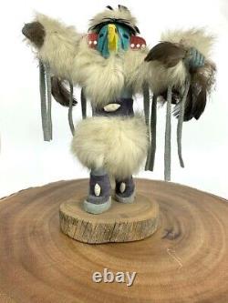 Kachina Eagle Collectible Hand Carved 10 Tall Navajo by F Charlie Native Vtg