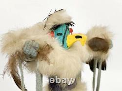 Kachina Eagle Collectible Hand Carved 10 Tall Navajo by F Charlie Native Vtg