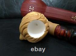 LARGE Handcarved Eagle Meerschaum Pipe by CPW Pipes #bd6