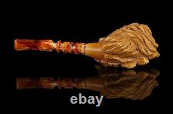 LRGE SIZE BOLD EAGLE PIPE BY ALI BLOCK MEERSCHAUM-NEW-HAND CARVED W Case#1669