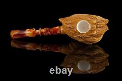 LRGE SIZE BOLD EAGLE PIPE BY ALI BLOCK MEERSCHAUM-NEW-HAND CARVED W Case#1669
