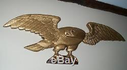 Laban Smith Beecher Styled Hand Carved Wood Eagle Carving Bellamy Antique Gold