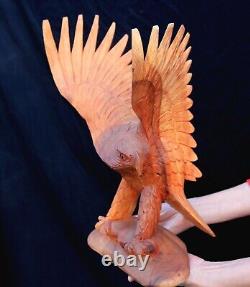 Large 15.5 Tall Hand Wooden Carved Eagle! Eagle08