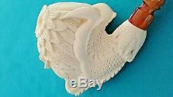 Large Eagle Claw Block Meerschaum Hand Carved & Signed by Artisan Medet