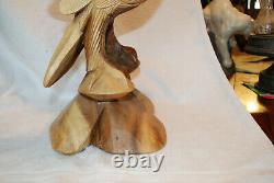 Large Stunning Hand Carved Majestic Wooden Eagle Statue AMERICA