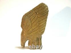Larry Bomberry Eagle Carving Hand Carved Soapstone Sculpture, 10x5.5x3