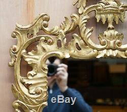 Lovely Vintage Circa 1940's Giltwood Eagle Hand Carved Tall Mirror 140cm X 68cm