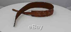 MOUSAI Handmade Guitar Strap w\Screaming Eagle-HandCarved-Argentine Leather