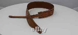 MOUSAI Handmade Guitar Strap w\Screaming Eagle-HandCarved-Argentine Leather