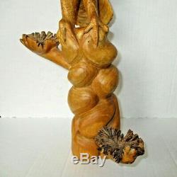 Magnificent Balinese 21 Tall Perched CARVED EAGLE Wood Root Masterful Detail