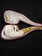Meerschaum Eagle Claw With Egg Hand Carved Pipe By Celebi In Turkey In Case