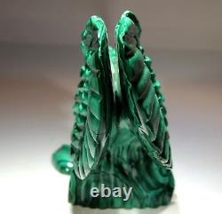 Museum 6.5 Eagle Natural Malachite Hand Carving! SC162