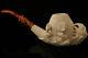 Myth Eagle Hand Carved Block Meerschaum Pipe In A Fitted Case 8408