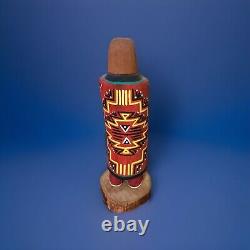 NATIVE AMERICAN NAVAJO FOLK ART Eagle BY B Cruz Hand Carved Indian Blanket