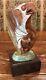 Navajo Stone Eagle Warrior 1994 By Rodney Goodluck Hand Carved Sculpture 8 Tall