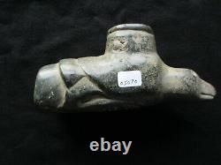 Native American Pipe Bowl, Hand Carved Stone Eagle Effigy, Atl-112005070