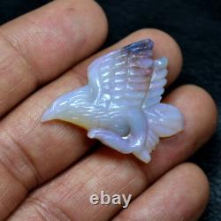 Natural Australian Water Opal Hand Made Eagle Carving 22.10 Cts For Pendant Use