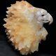 Natural Crystal Cluster Quartz Mineral Specimen Calcite Hand-carved Bald Eagle