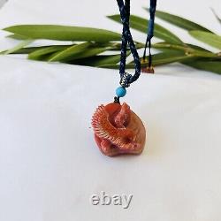 Natural Gemstone Agate Fly Eagle Hand-carved Bald Eagle Amulet Pendant Necklace