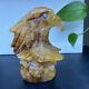 Natural Yellow Gum Flower Eagle Quartz Hand Carved Skull Crystal Healing Decor