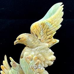 Natural crystal quartz mineral specimens Hand Carved blue sky eagle reiki gift