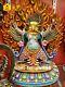 Nepal Pure Red Copper 24k Gold Garuda Dhwaja Hawk Eagle Bird God Buddha Statue