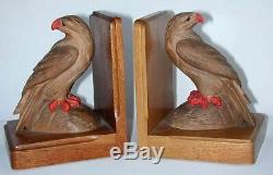 Nice pair of vintage Brienz handcarved eagle bookends