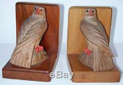 Nice pair of vintage Brienz handcarved eagle bookends