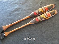 Northwest Coast Ceremonial Eagle Paddle, Hand Carved & Painted Oar Wy-02451