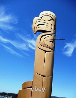 Northwest Coast First Nation hand carved cedar art EAGLE authentic native Art