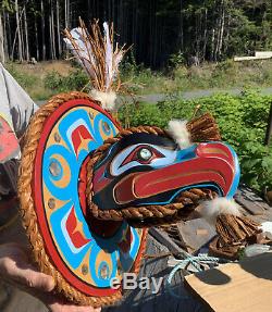 Northwest Coast First Nations native cedar hand carved EAGLE by John Jacobson
