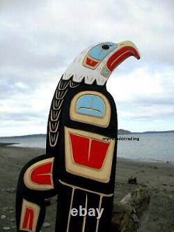 Northwest Coast First Nations native wall art hand carved cedar 25 tall EAGLE