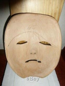 Northwest Coast Haida Nation Eagle Hand Carved Cedar Human Mask-Carol Young