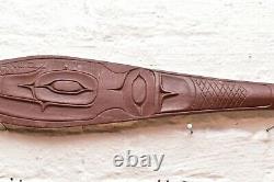 Northwest Coast Salish 37 Hand Carved Eagle Paddle Oar Painted Tribal Art