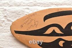 Northwest Coast Salish 56 Hand Carved Eagle Paddle Oar Painted Tribal Art