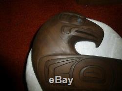 Northwest Coast Squamish Nation Haida deep hand carved Eagle Carving