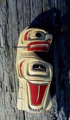 Northwest Coast native First Nation hand carved EAGLE, Authentic Indigenous art