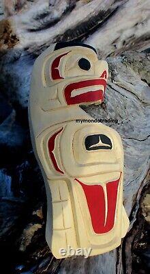 Northwest Coast native First Nation hand carved EAGLE, Authentic Indigenous art
