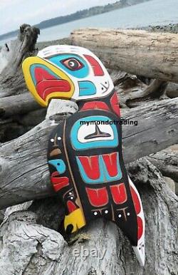 Northwest Coast native First Nation hand carved EAGLE, authentic Indigenous art
