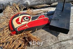 Northwest Coast native First Nations hand carved EAGLE Model Mask, authentic art