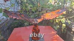 ORIGINAL Eagle Vintage Sculpture USSR Hand carved Home decor1975 Wooden figurin