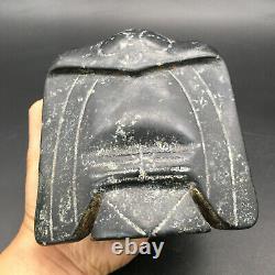Old China Hongshan Culture Black Jade hand-carved eagle&Turtle shell Statue, #334