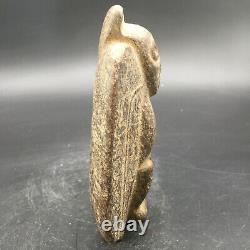 Old China Hongshan Culture Jade stone Hand-carved eagle Statue, #386