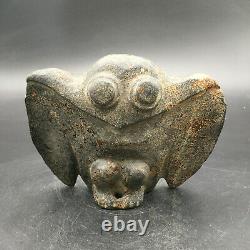 Old China Hongshan Culture Jade stone Hand-carved eagle Statue, #391